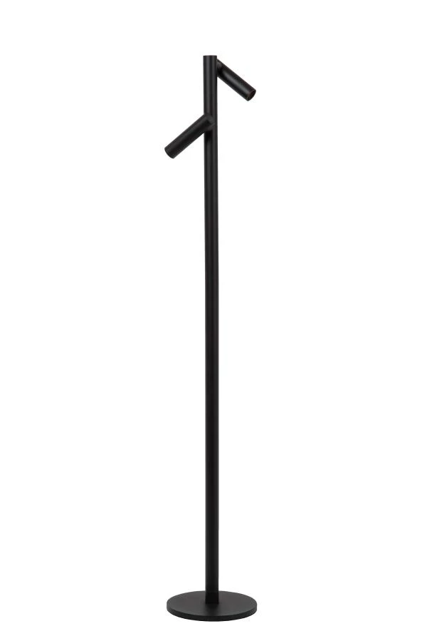 Lucide ANTRIM - Rechargeable Floor reading lamp - Battery - LED Dim. - 2x2,2W 2700K - IP54 - With wireless charging pad - Black - off